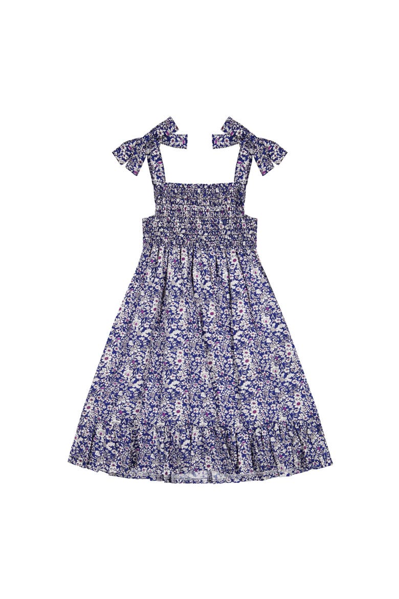 India Shoulder Tie Sundress Navy Floral, Main, color, Navy Floral