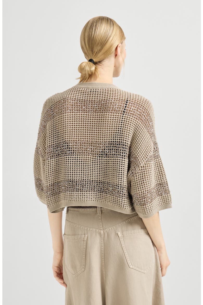 Cropped cardigan, Alternate, color, Sand