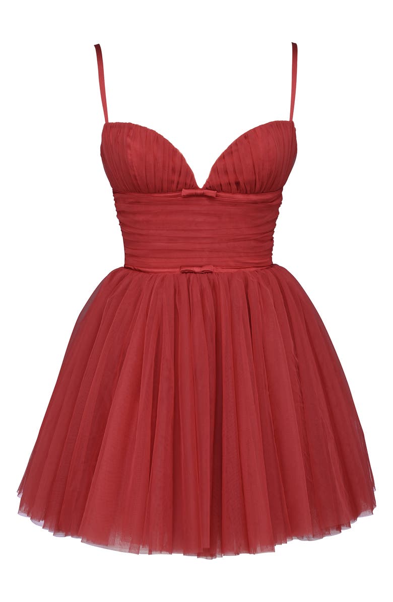 HOUSE OF CB Princess Tulle Cocktail Minidress, Alternate, color, Haute Red