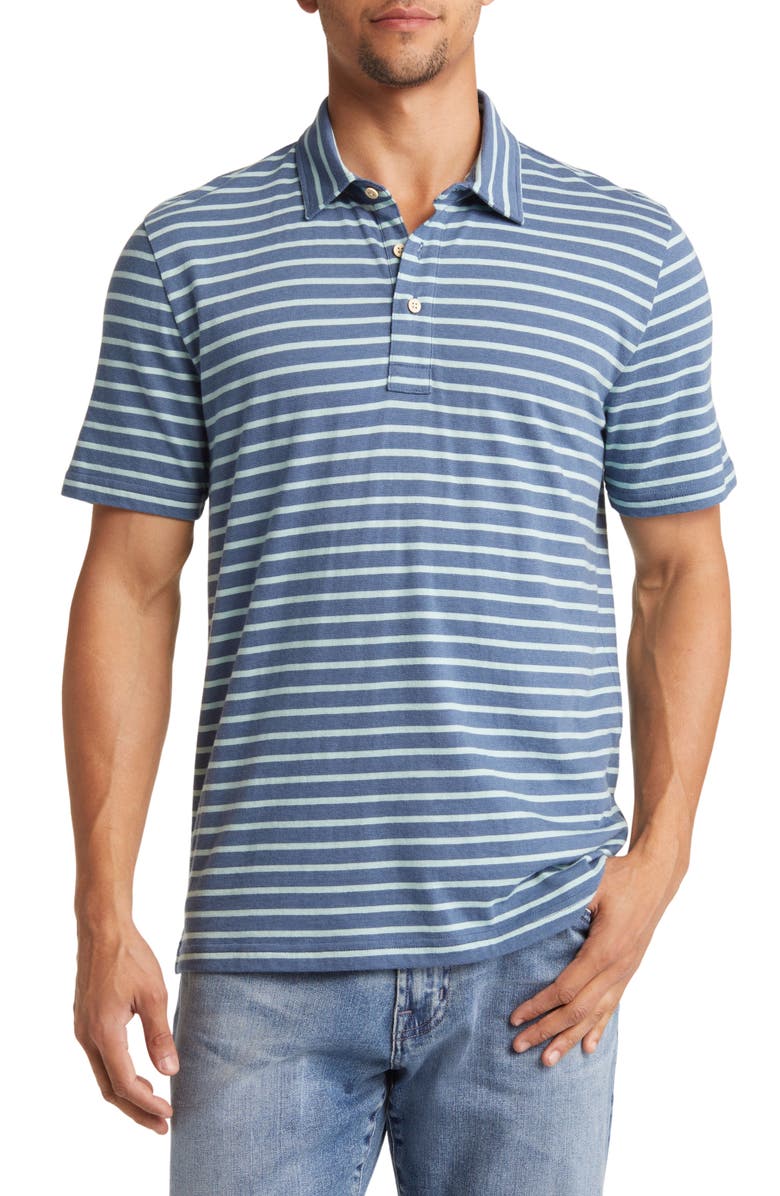 Faherty Retreat Stripe Polo, Main, color, 