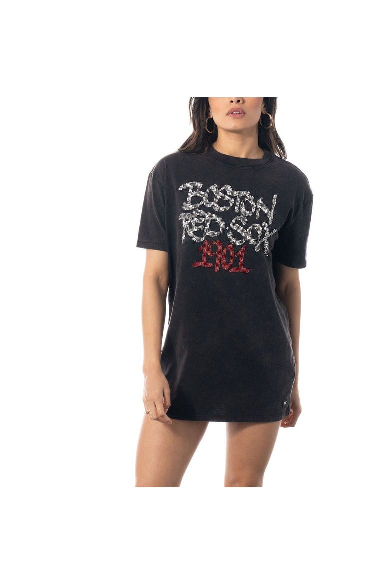 Women's The Wild Collective Black Boston Red Sox T-Shirt Dress, Alternate, color, Black