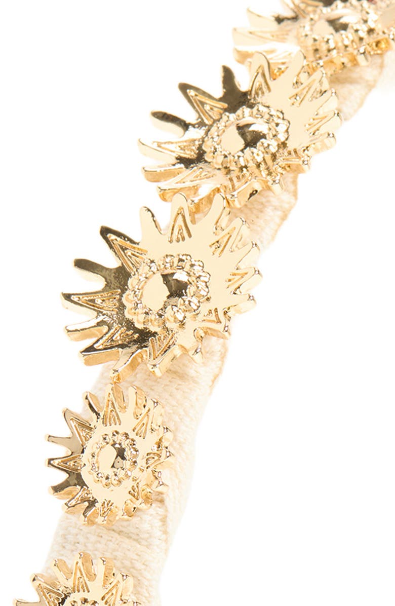 Lele Sadoughi Soleil Strand Headband, Alternate, color, Gold