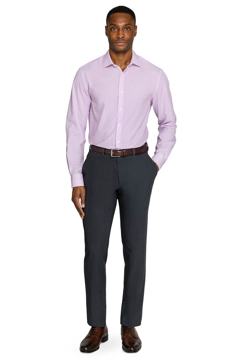 W.R.K Faint Floral Performance Dress Shirt, Alternate, color, White/ Pink