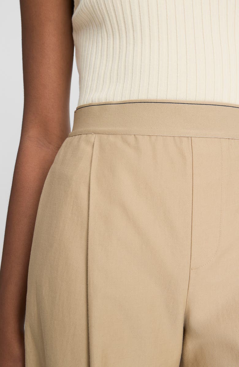 Vince Pleated Elastic Waist Pants, Alternate, color, Dune Stone