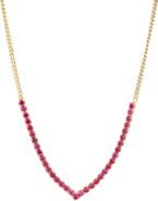 MESHMERISE Colorful Crystal V-Front Chain Necklace