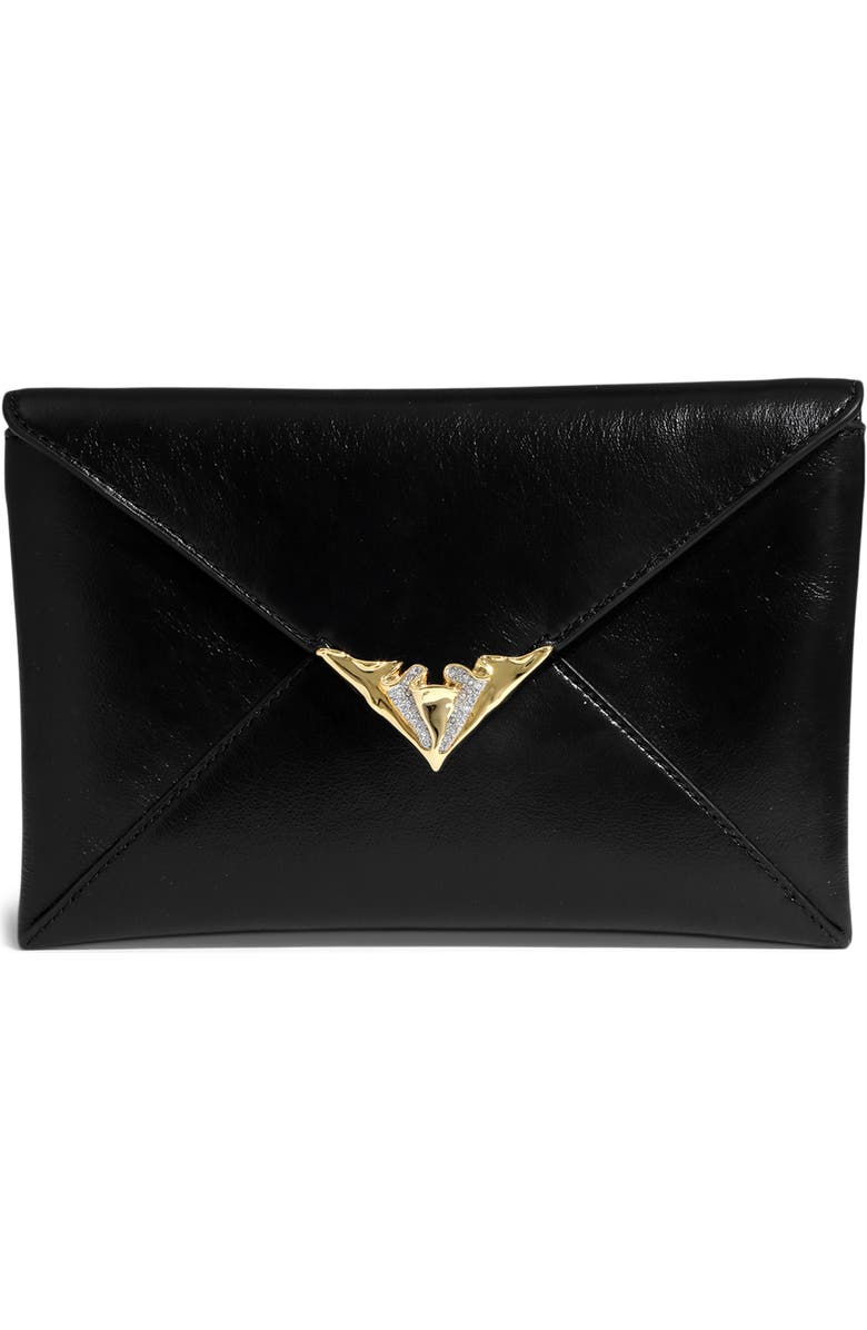 Alexis Bittar Envelope Clutch Bag, Main, color, Black