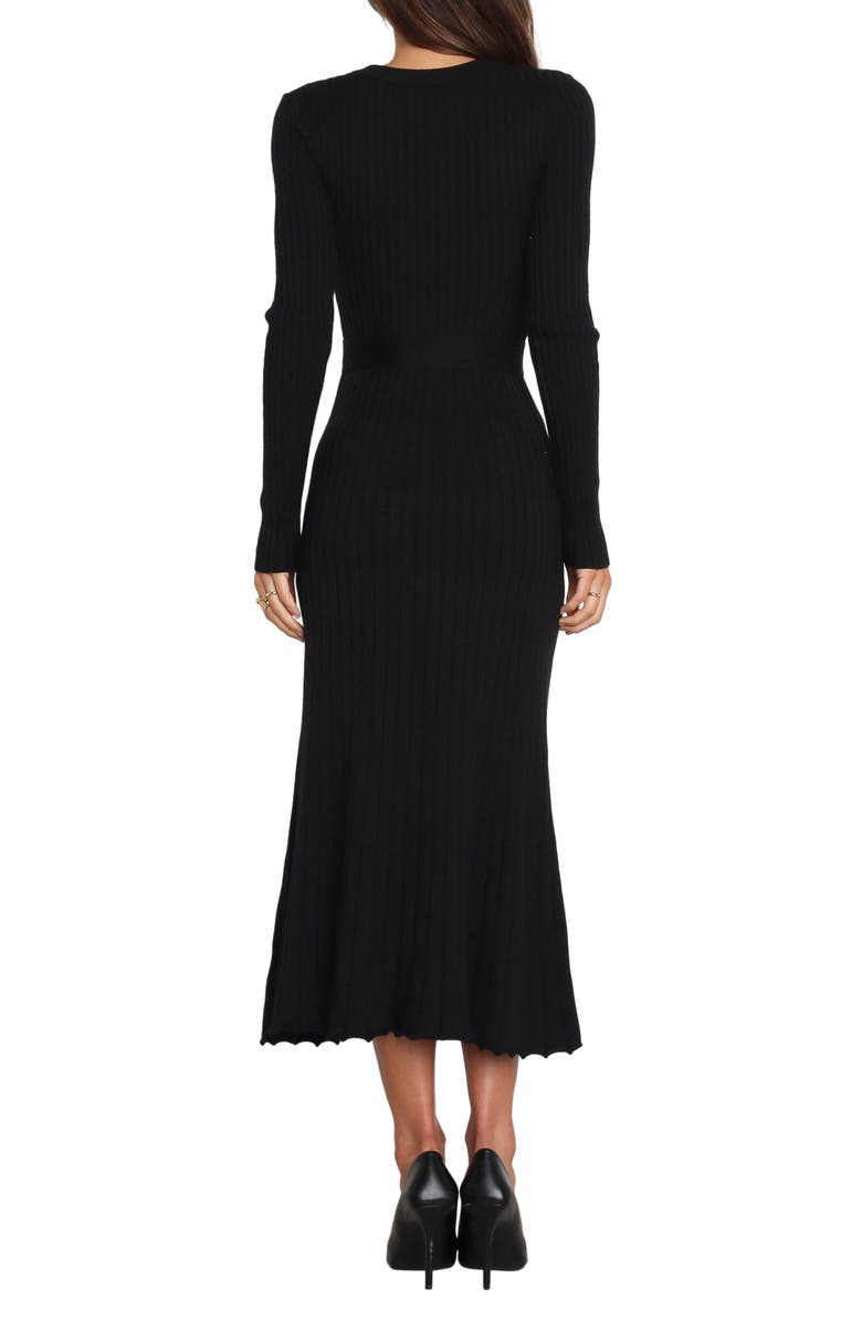 Petal & Pup Rhianna Belted Long Sleeve Rib Sweater Dress, Alternate, color, 