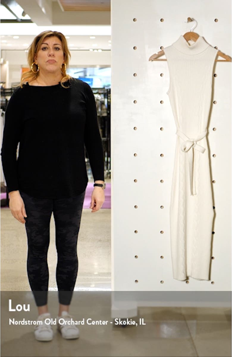 Belted Midi Sweater Dress, sales video thumbnail