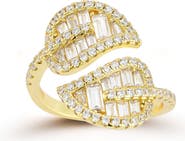 GLAZE JEWELRY Baguette Leaf Bypass Ring