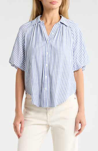 Bubble Sleeve Boyfriend Shirt