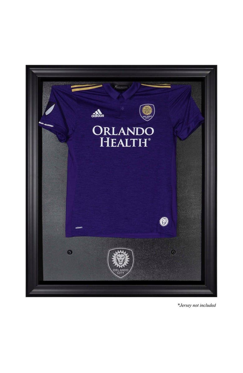 FANATICS AUTHENTIC Orlando City SC Black Framed Team Logo Jersey Display Case, Main, color,
