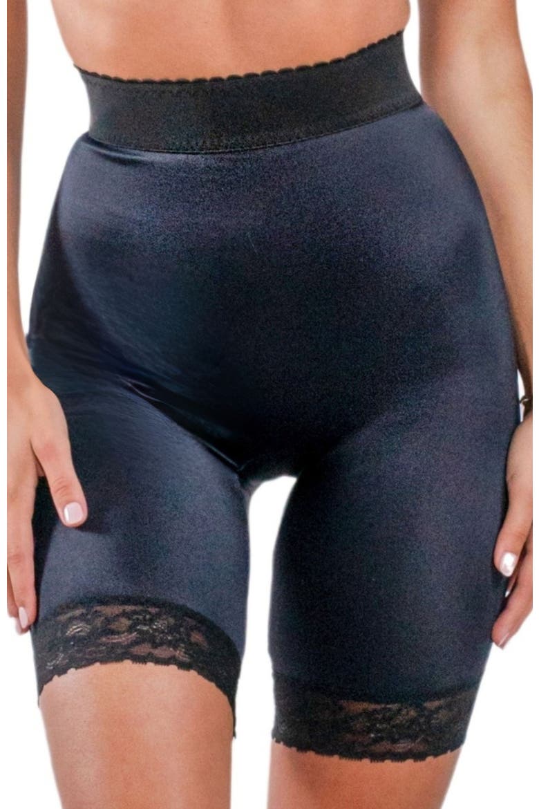 High Waist Mid Thigh Short, Main, color, Black