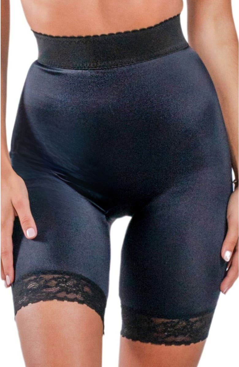 Rago High Waist Mid Thigh Short, Main, color, Black