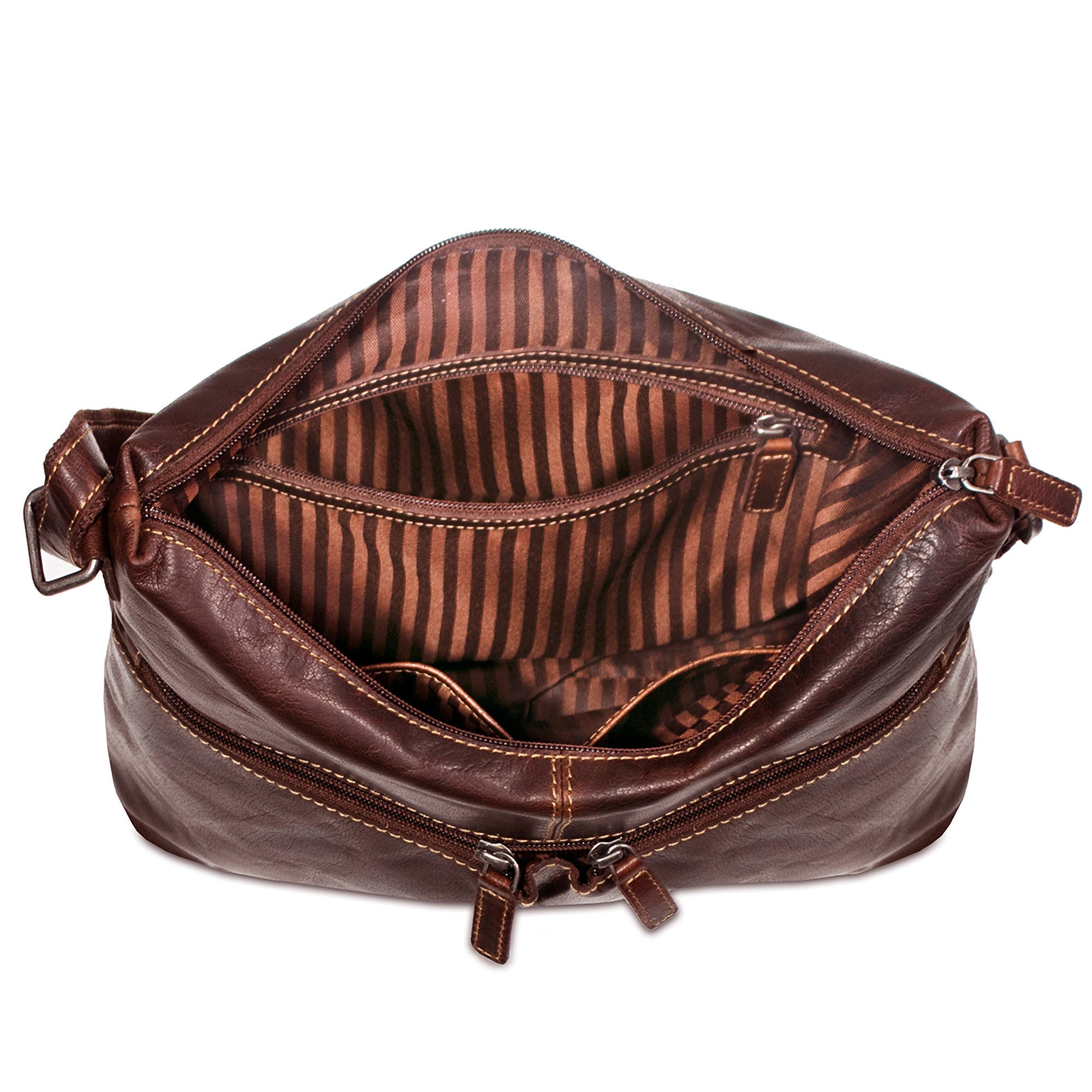 Hornback Croco Hobo Bag, Alternate, color, Brown