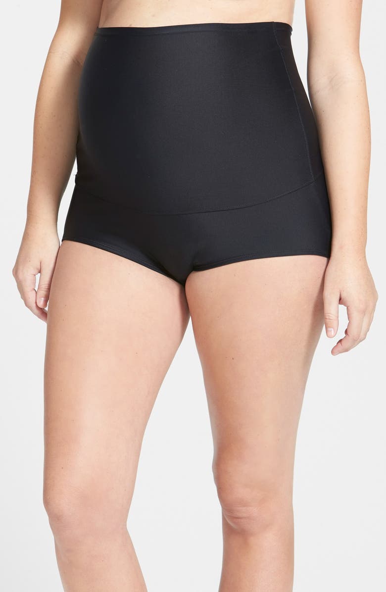 Mermaid Maternity Foldover UPF 50+ Maternity Swim Briefs, Main, color,