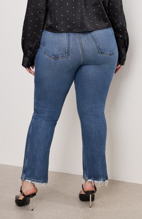 Good American Soft Tech Good Curve High Waist Ankle Straight Leg Jeans
