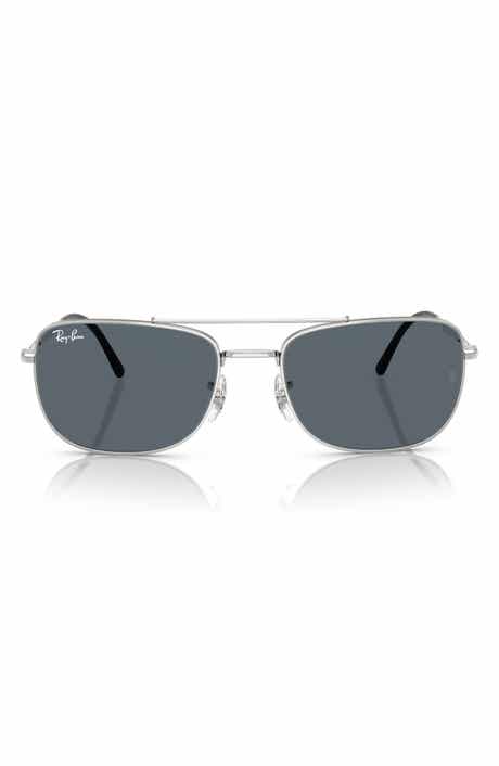 Ray-Ban 59mm Rectangular Aviator Sunglasses