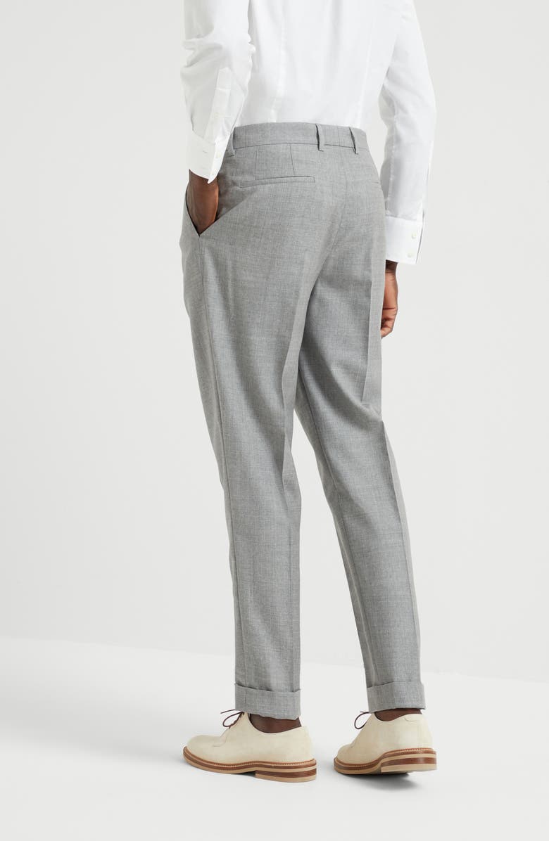 Brunello Cucinelli Leisure fit trousers with double pleats, Alternate, color, 