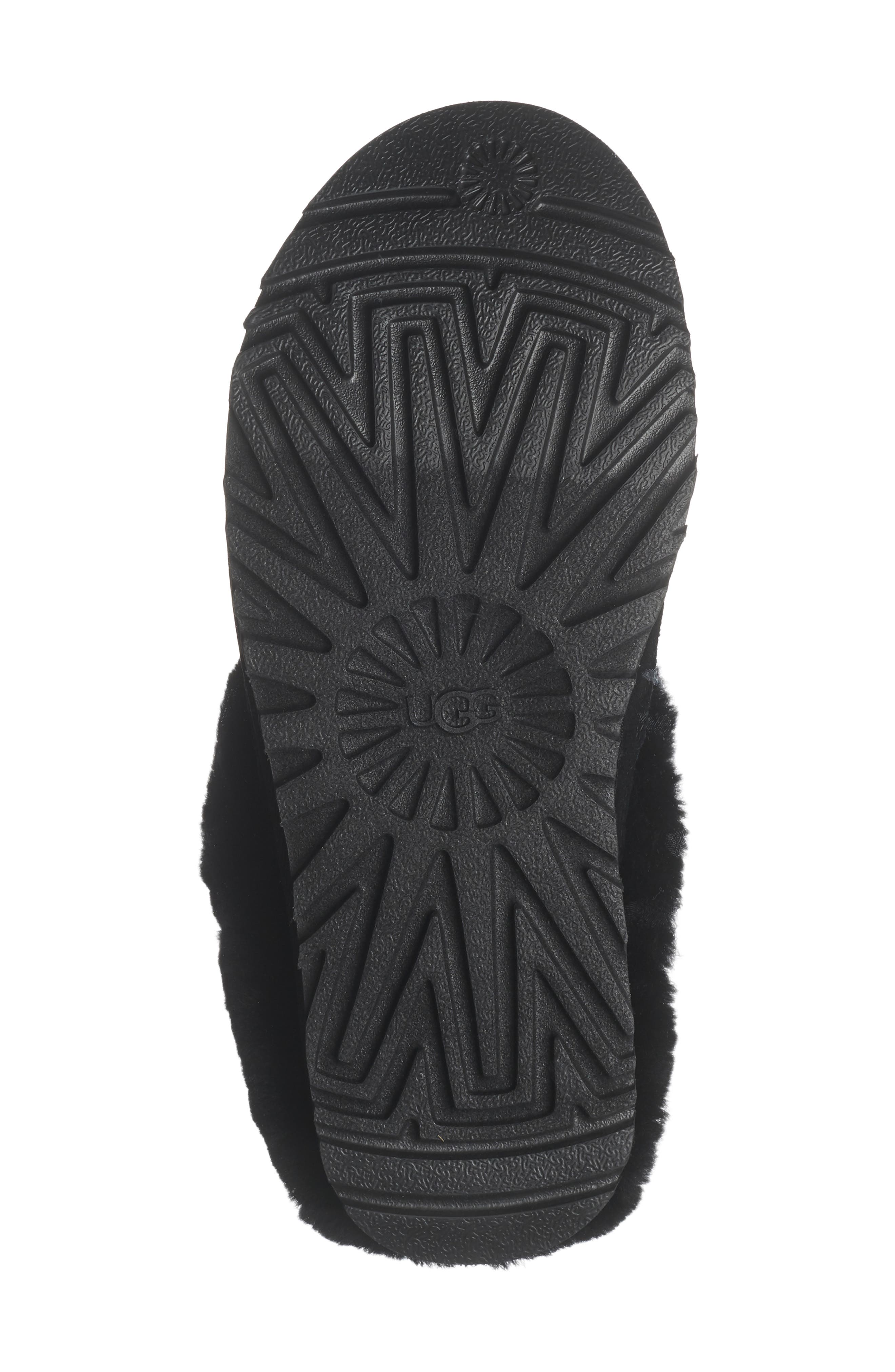 UGG<sup>®</sup> Cluggette Genuine Shearling Lined Indoor/Outdoor Slipper, Alternate, color, Black