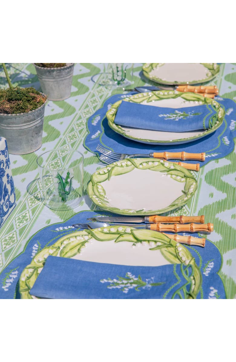 Mrs. Alice Lily of the Valley Dinner Plate, Alternate, color, Green