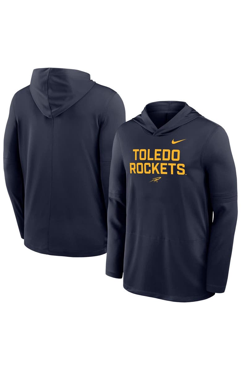 Nike Men's Nike  Navy Toledo Rockets Sideline Dri-FIT Lightweight Hooded Top, Main, color, Navy