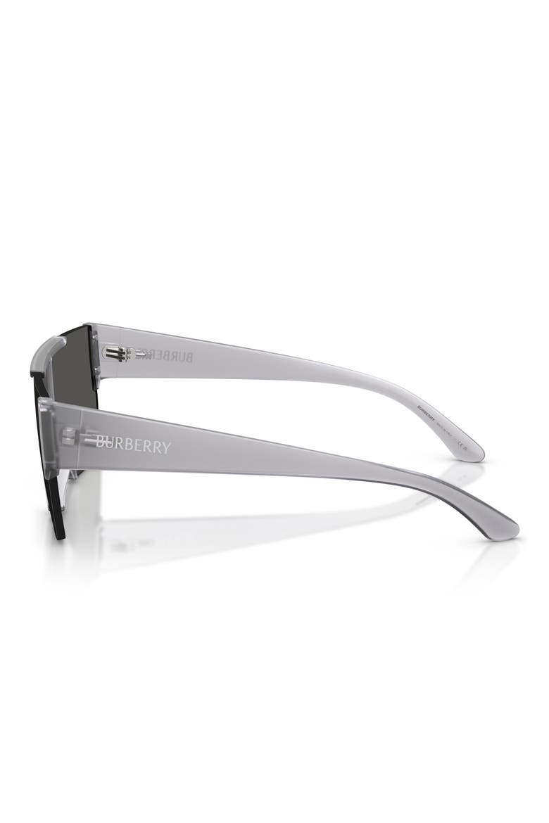 138mm Shield Sunglasses, Alternate, color, TRANSPARENT MATTE / DARK GREY