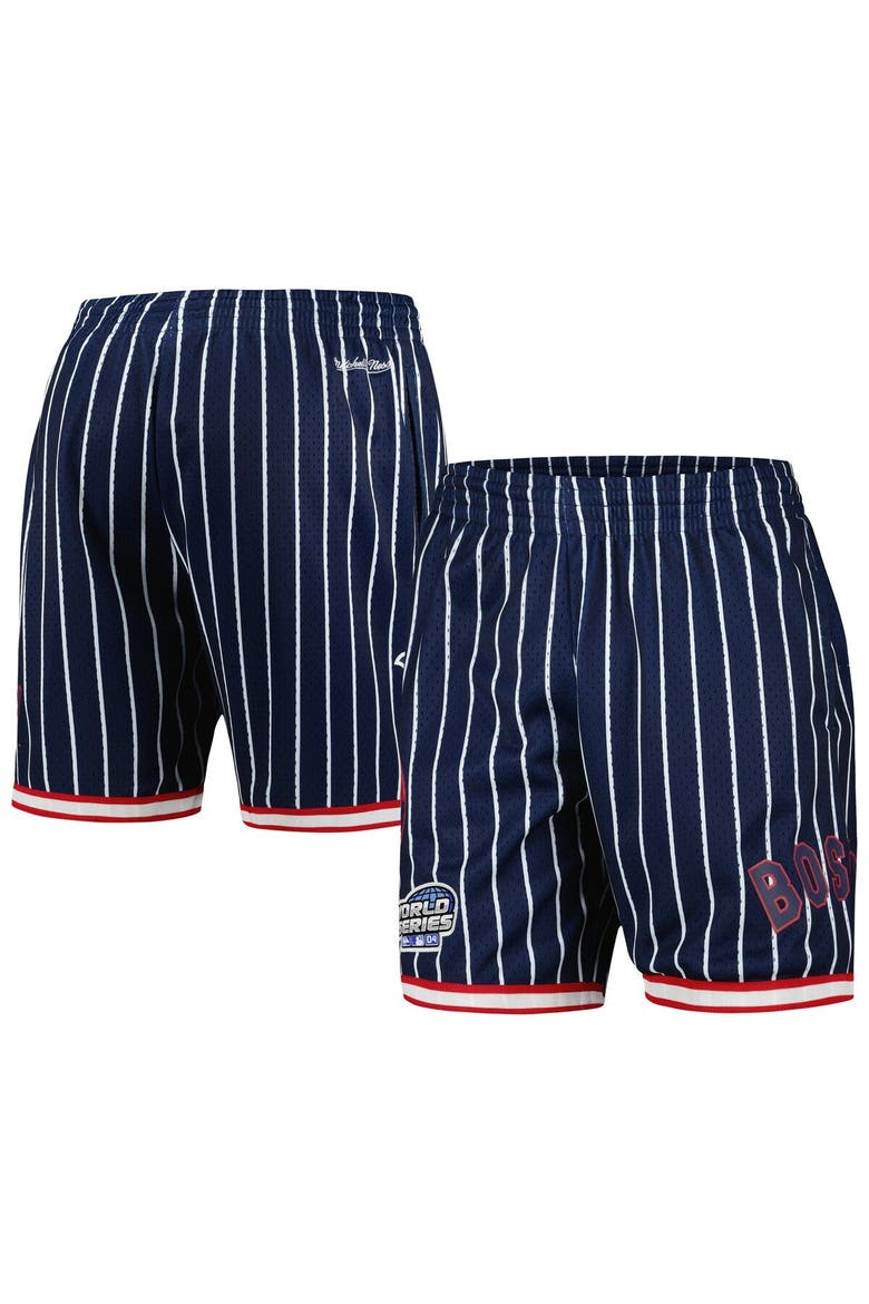 Men's Mitchell & Ness Navy Boston Red Sox Cooperstown Collection 2004 World Series City Collection Mesh Shorts, Main, color, Navy