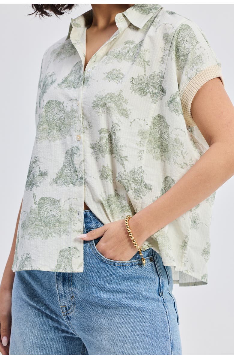 Reistor Relaxed-Fit Button-Down Shirt, Alternate, color, Light Green