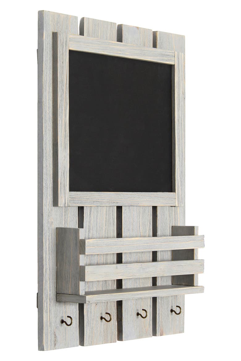 Chalkboard Sign Key Holder Wall Organizer, Alternate, color, GREY WASH
