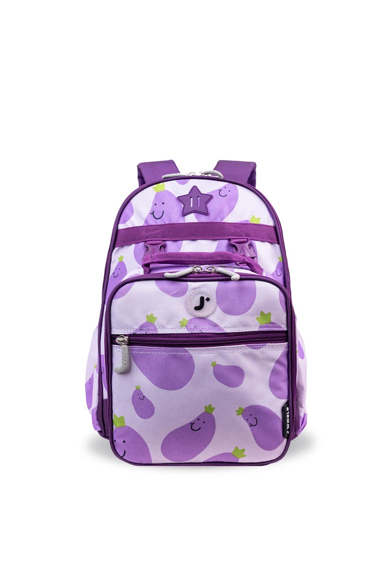 Duet Kids 16" Backpack With Detachable Lunch Box For School, Alternate, color, MR EGGPLANT