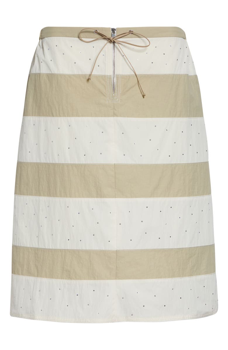 Paloma Wool Zurriola Stripe Crystal Embellished Skirt, Main, color, 620 - Ecru