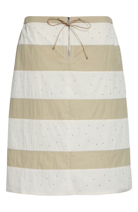 Zurriola Stripe Crystal Embellished Skirt