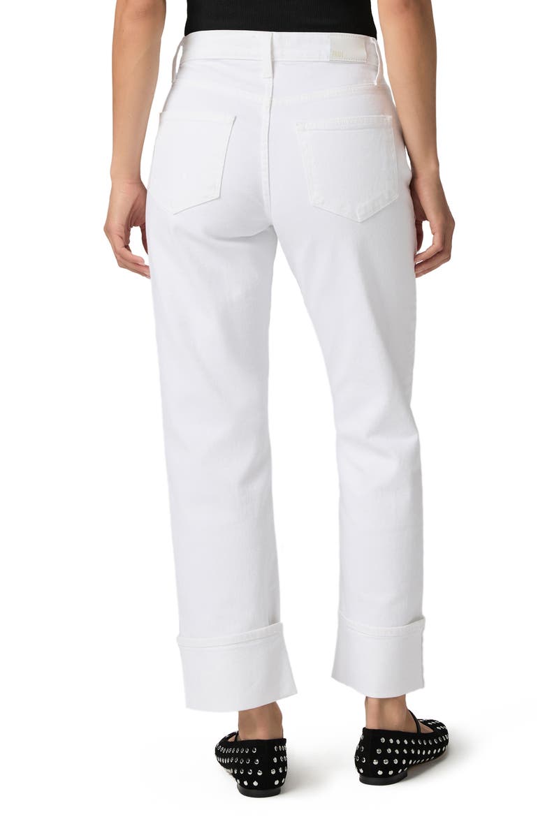 Morgan Cuffed Ankle Straight Leg Jeans, Alternate, color, LAUNDERED WHITE
