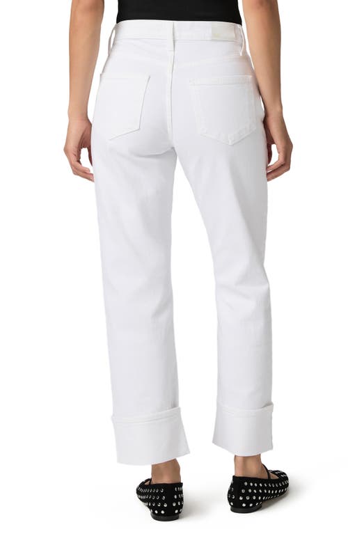 PAIGE PAIGE MORGAN CUFFED ANKLE STRAIGHT LEG JEANS