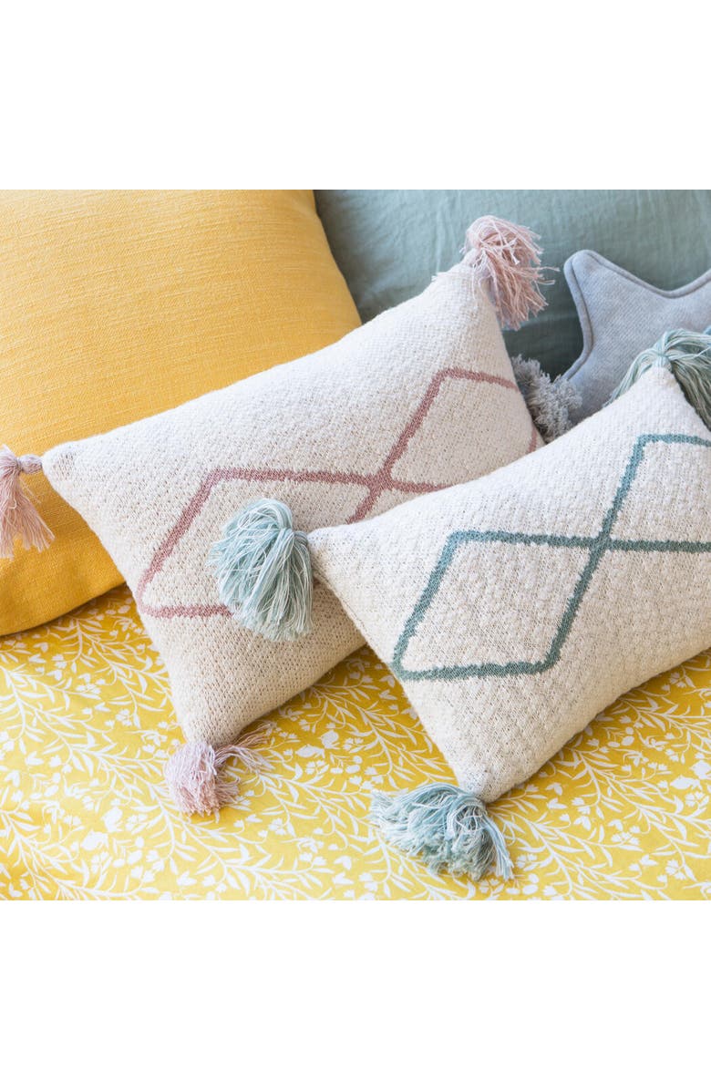 Lorena Canals Knitted cushion Little Oasis, Alternate, color, Natural, Pale Pink