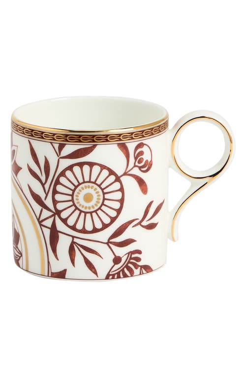 Wedgwood Red Splendor 22k Gold Accent Bone China Mug In Multi