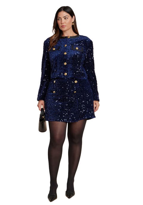 Sequin Velvet Skort (Plus)