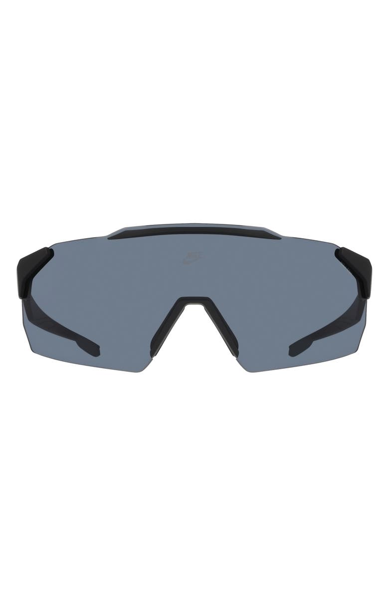 Nike Limitless 61mm Shield Sunglasses, Main, color, Matte Black / Grey