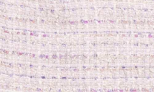 Doe A Dear Kids' Floral Lace Mesh Skirted Tweed Dress In Purple