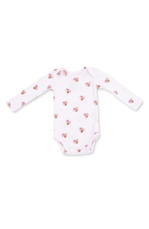 Mini Heart Footballs Long Sleeve Bodysuit