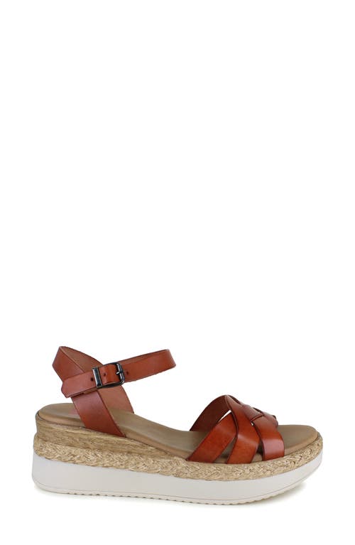 Shop National Comfort Morella Platform Wedge Sandal In Taupe Leather