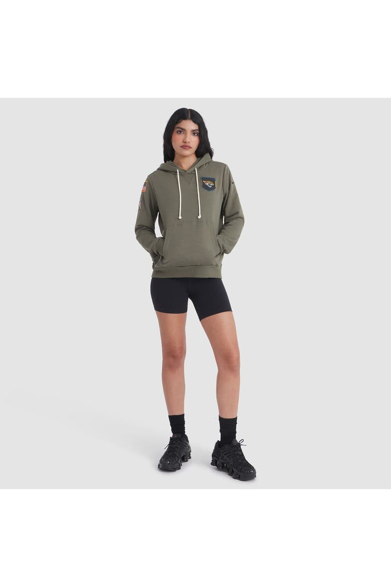 Women's Nike Olive Jacksonville Jaguars 2025 Salute to Service Sideline Standard Issue Dri-FIT Hoodie, Alternate, color, Olive