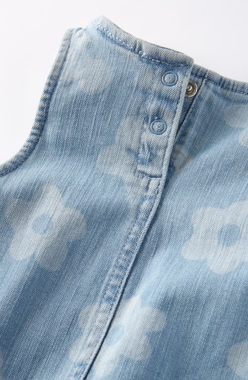 Tucker + Tate Print Denim Jumper In Light Indigo Wash Danny Floral