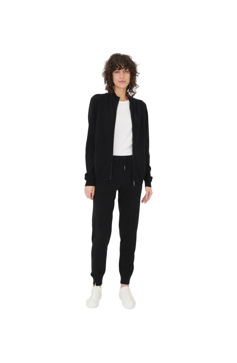 GOBI Mongolian Cashmere Cuffed Cashmere Jogger, Main, color, Black