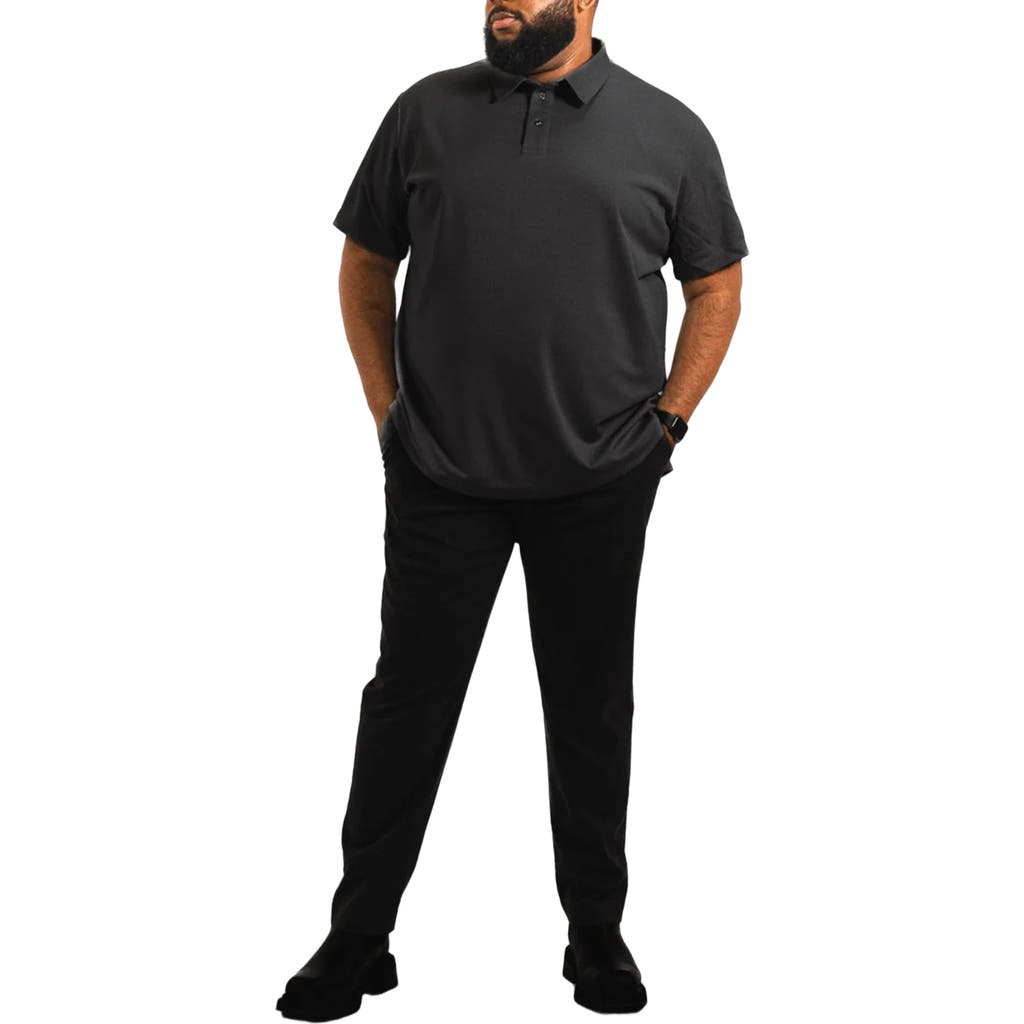 Regent Row Men's Big and Tall Casual Commuter Tech Polo in Black  product