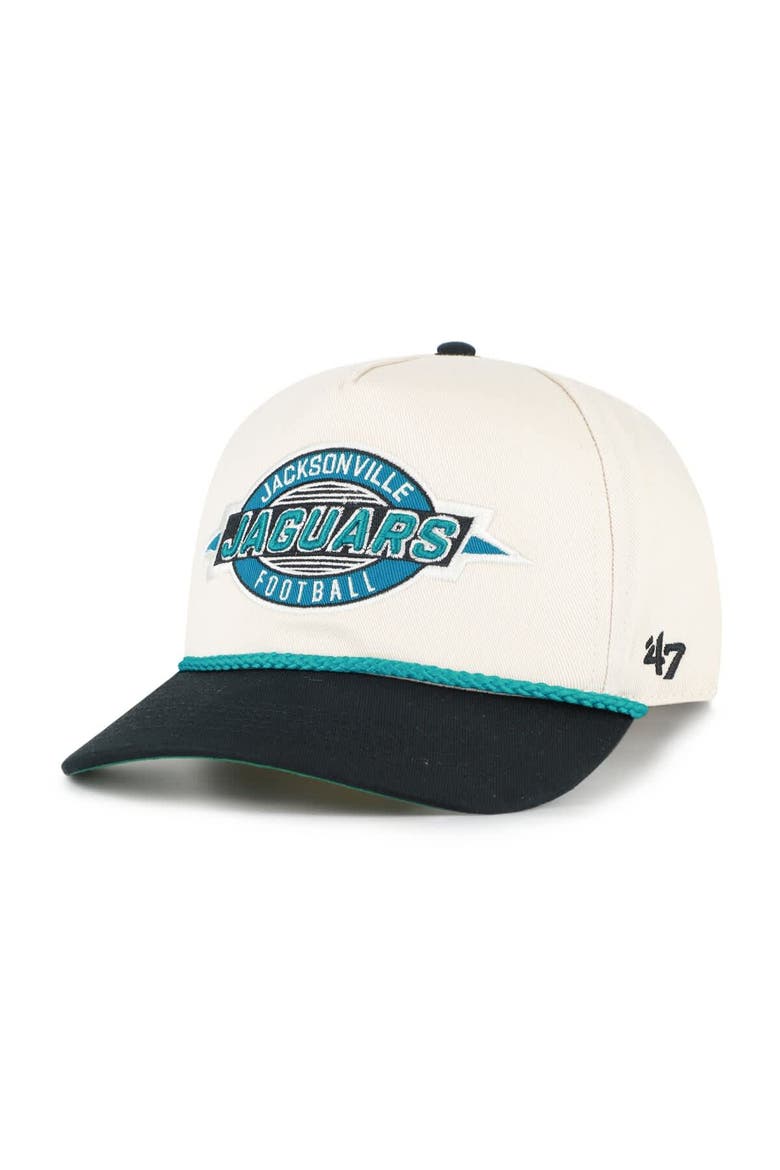 Men's '47  Natural Jacksonville Jaguars Frame Out Two Tone Hitch Adjustable Hat, Alternate, color, Natural