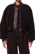 AGOLDE Iona Skye Faux Shearling Bomber Jacket
