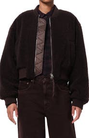 AGOLDE Iona Skye Faux Shearling Bomber Jacket