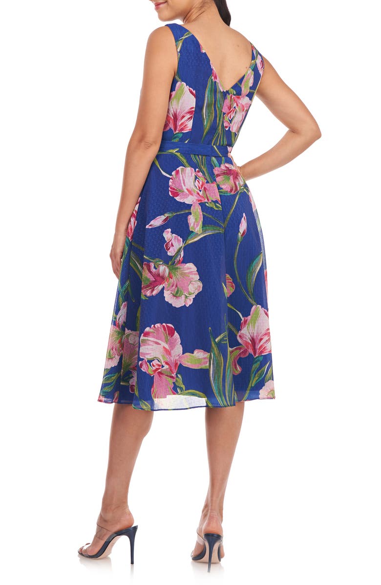 Kay Unger Ali Floral Midi Cocktail Dress, Alternate, color,