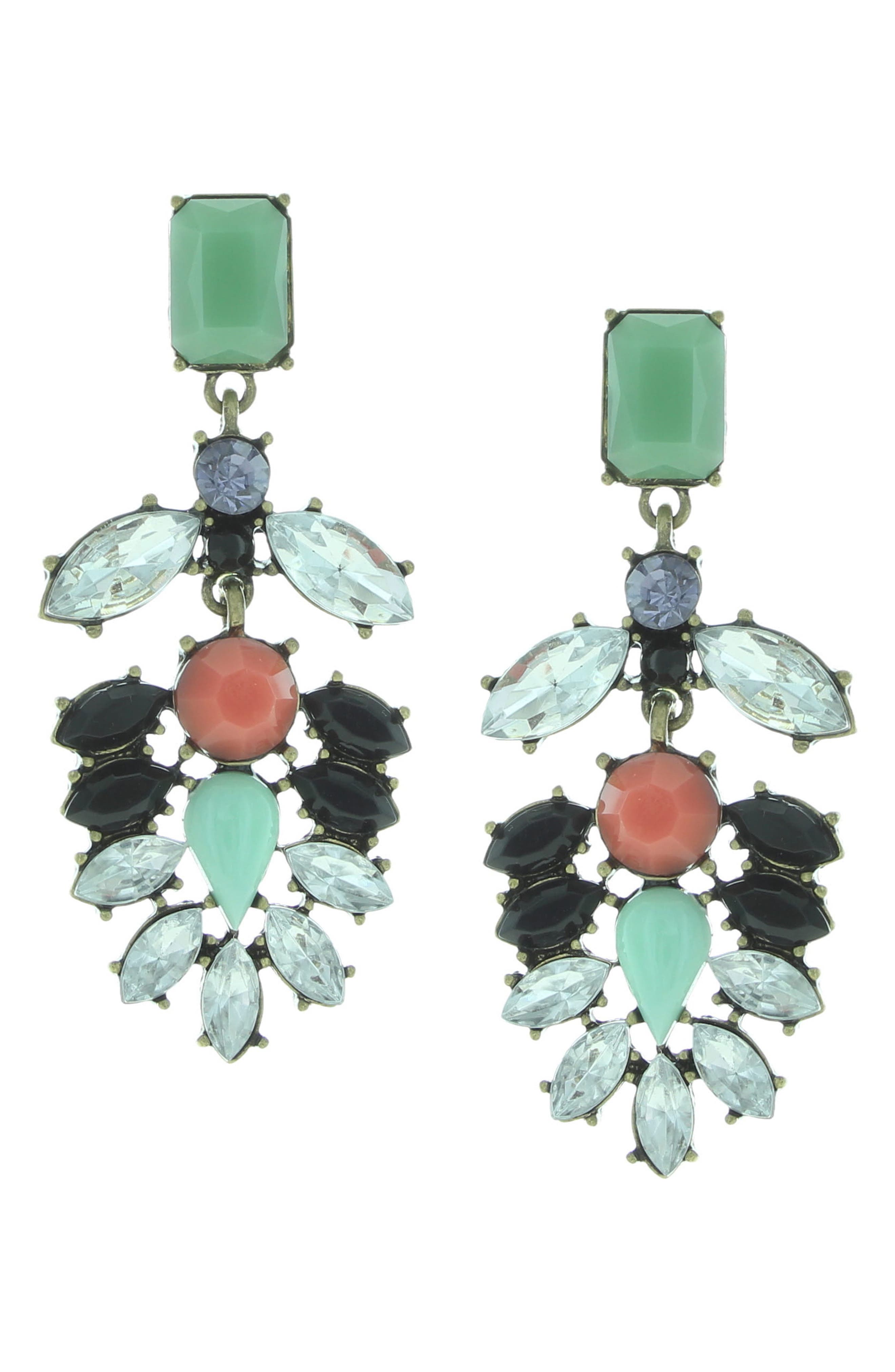 OLIVIA WELLES Lindsay Jeweled Chandelier Earrings